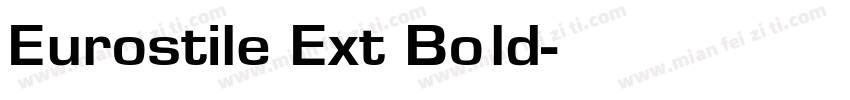 Eurostile Ext Bold字体转换
